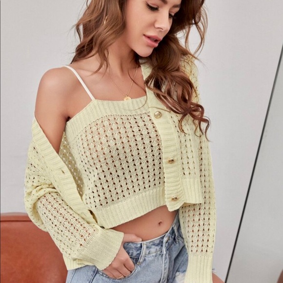 Tops - Cardigan and Cami Set